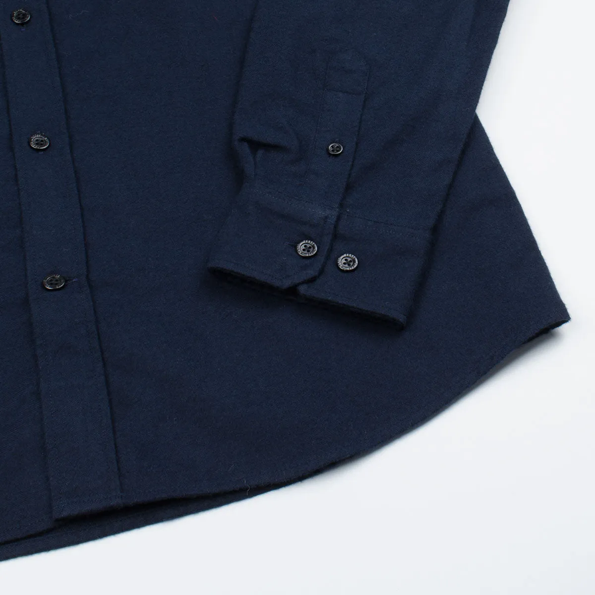 Norse Projects - Anton Brushed Flannel Shirt - Dark Navy