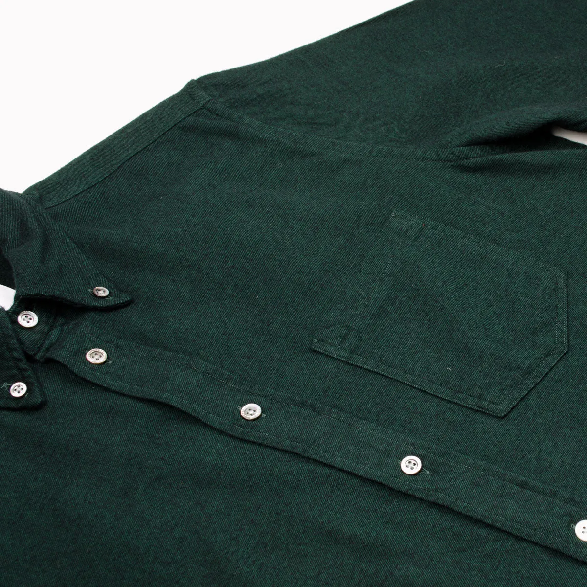 Norse Projects - Anton Brushed Flannel Shirt - Varsity Green