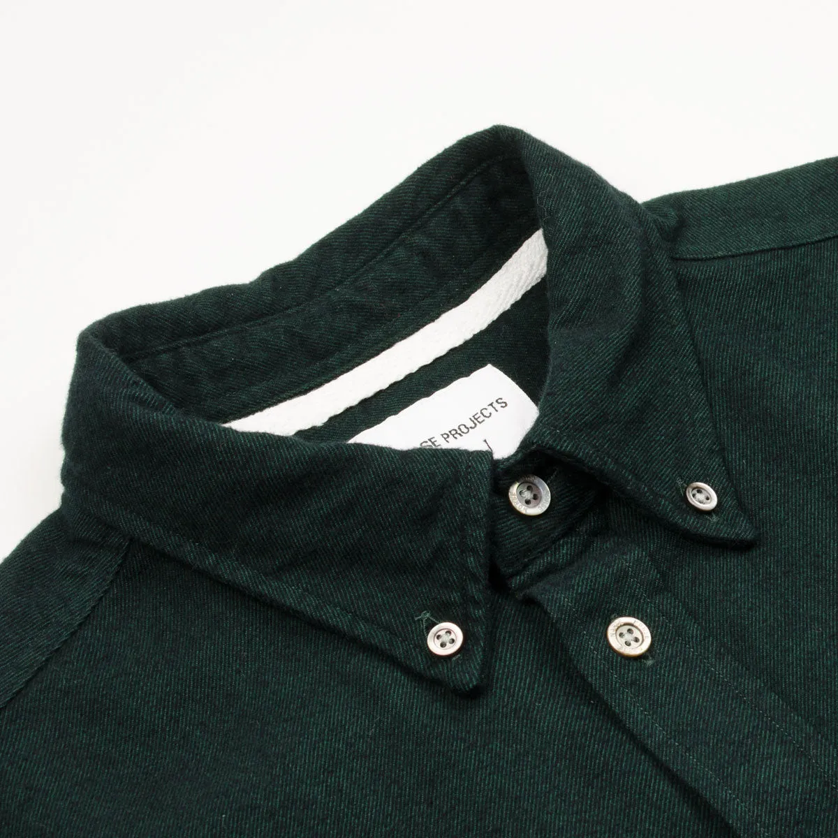 Norse Projects - Anton Brushed Flannel Shirt - Varsity Green