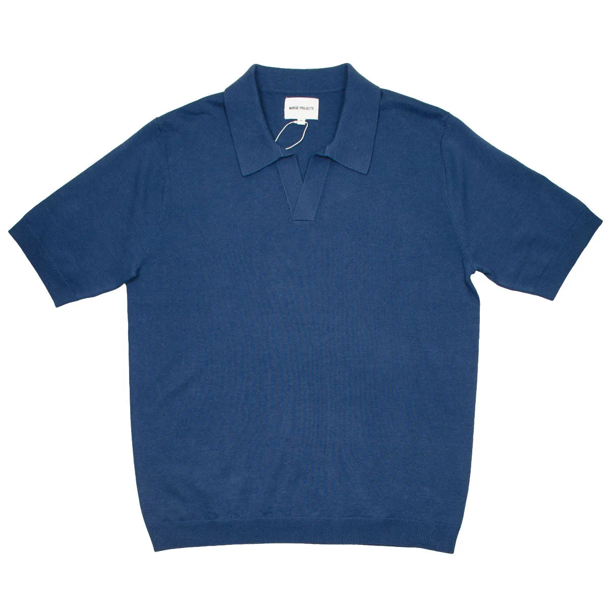 Norse Projects - Leif Cotton Linen Polo - Calcite Blue