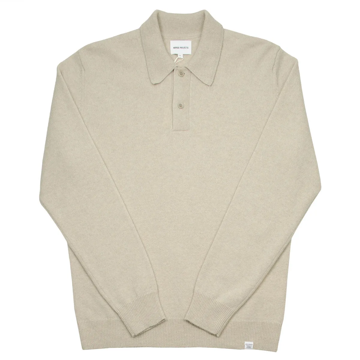 Norse Projects - Marco Merino Lambswool Polo - Oatmeal