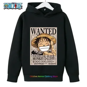 One Piece Hoodie Boys Anime Luffy Hoodie Sweatshirt