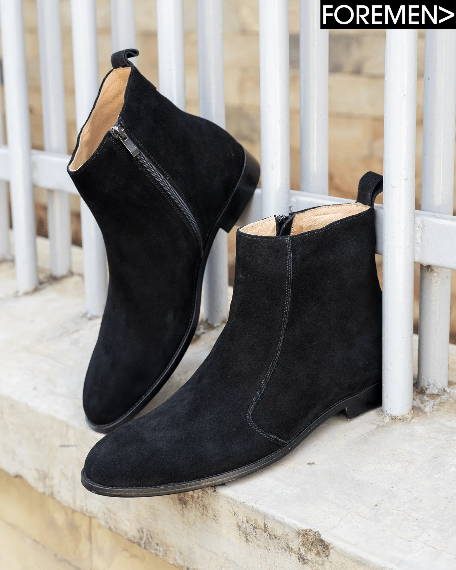 PARIS | Black Suede Chelsea Boots