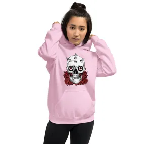 Pastel Soft Goth Hoodie / Pastel Goth Clothing / Blue And Pink With Skull Print