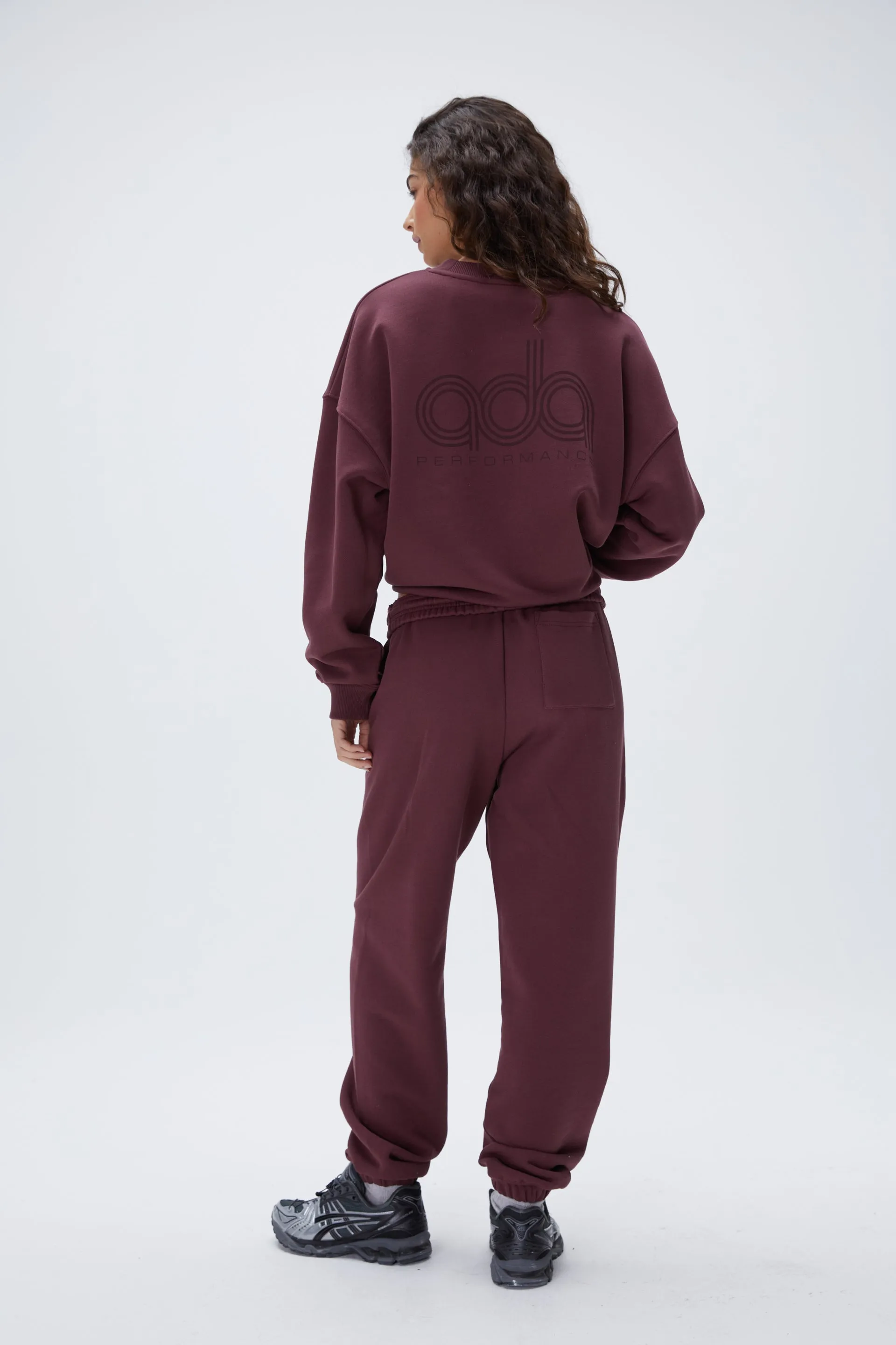 Performance Oversized Sweatshirt - Burgundy