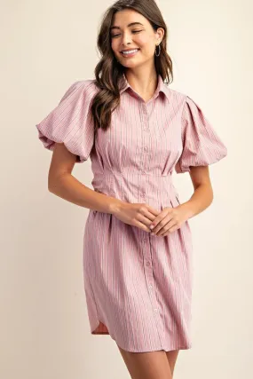 Pink Striped button down