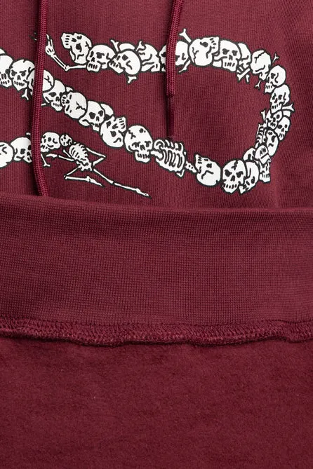 Propaganda Hoodie XV Bones Hoodie 21FWPRFE559-14 burgundy