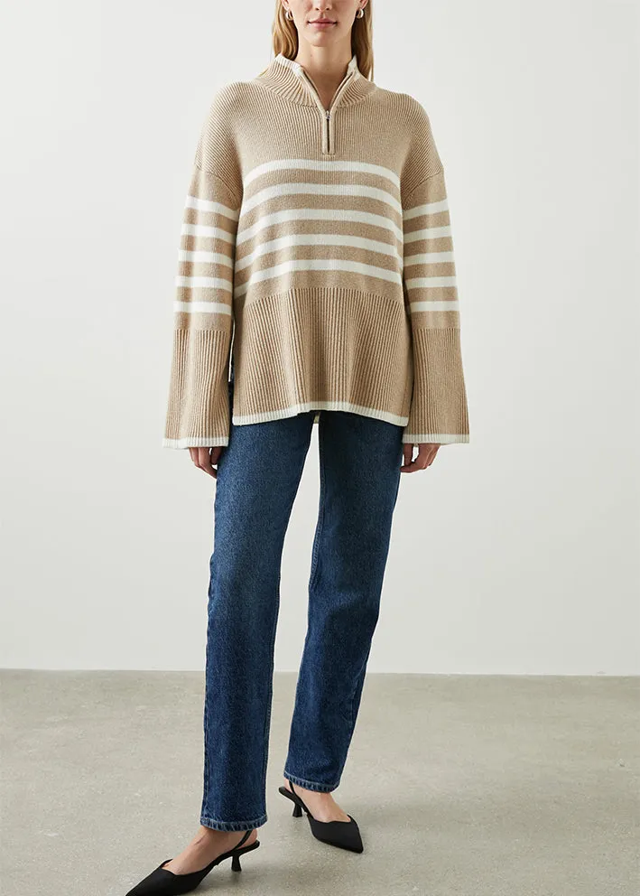 Rails Tessa Sweater - Sand Stripe