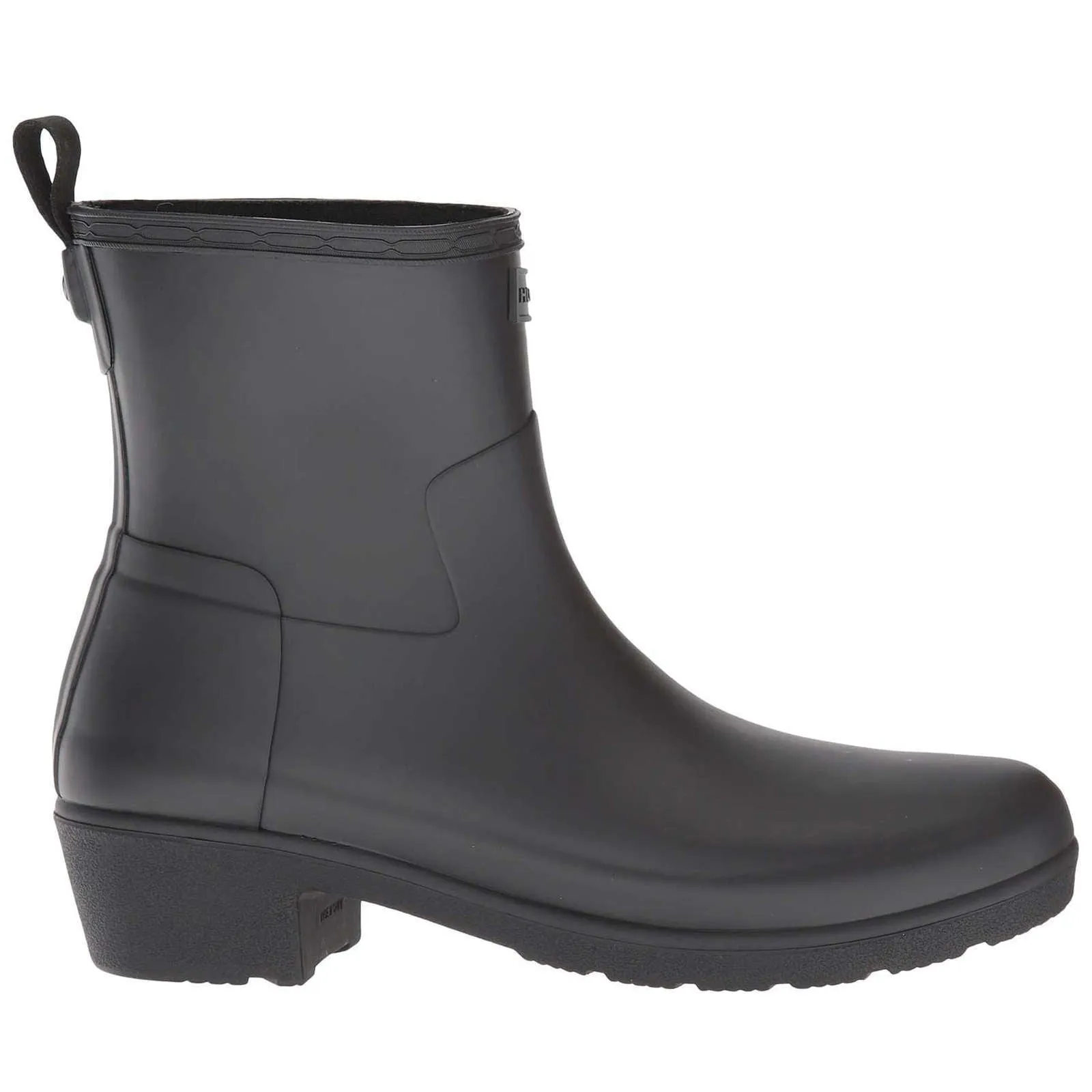 Refined Low Heel Rubber Women's Short Wellington Boots