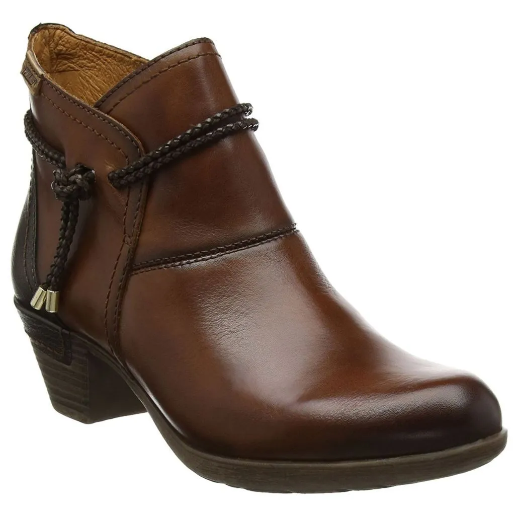 Rotterdam Cuero Women's Leather Ankle Heel Boots