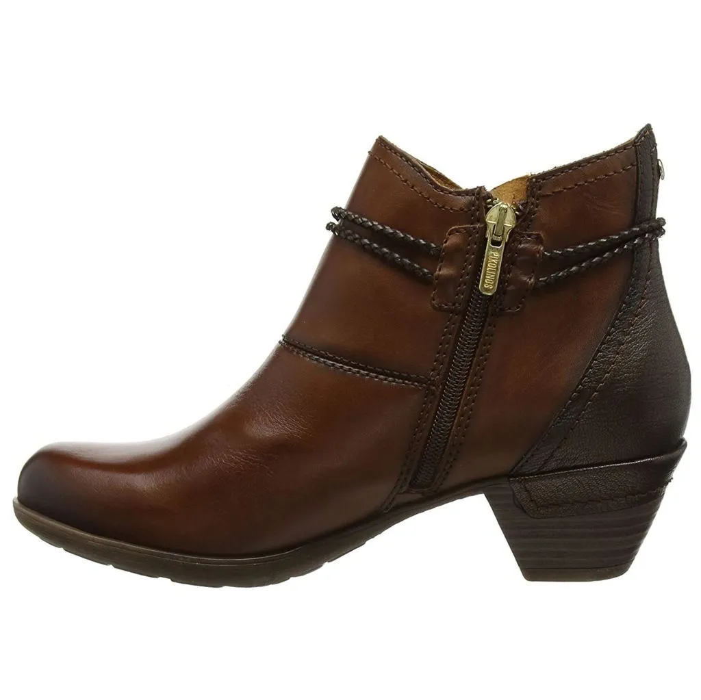 Rotterdam Cuero Women's Leather Ankle Heel Boots