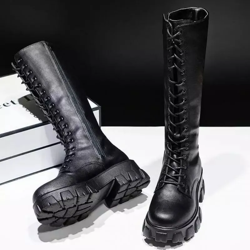 Sexy High Boots Knee-high Pu Boots High Heels