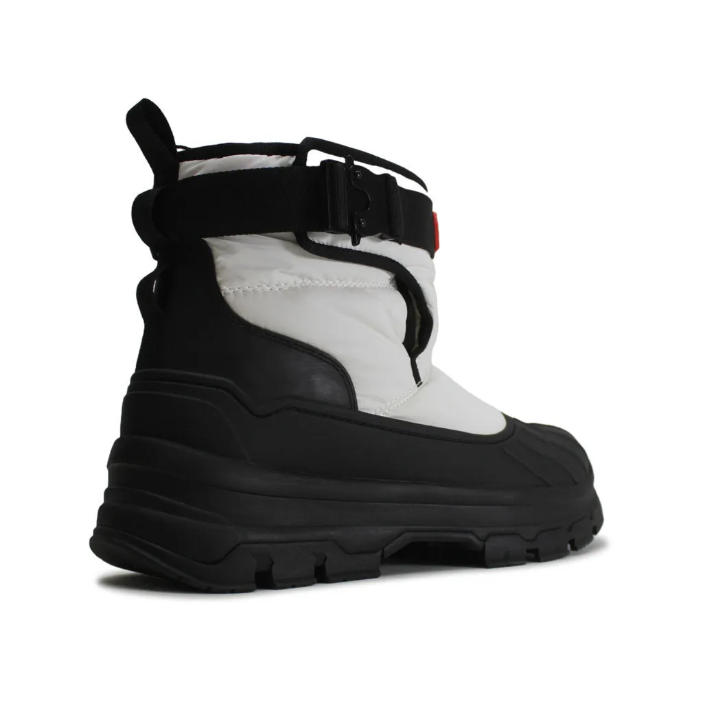 Short Buckle Synthetic Textile Women's Snow Boots