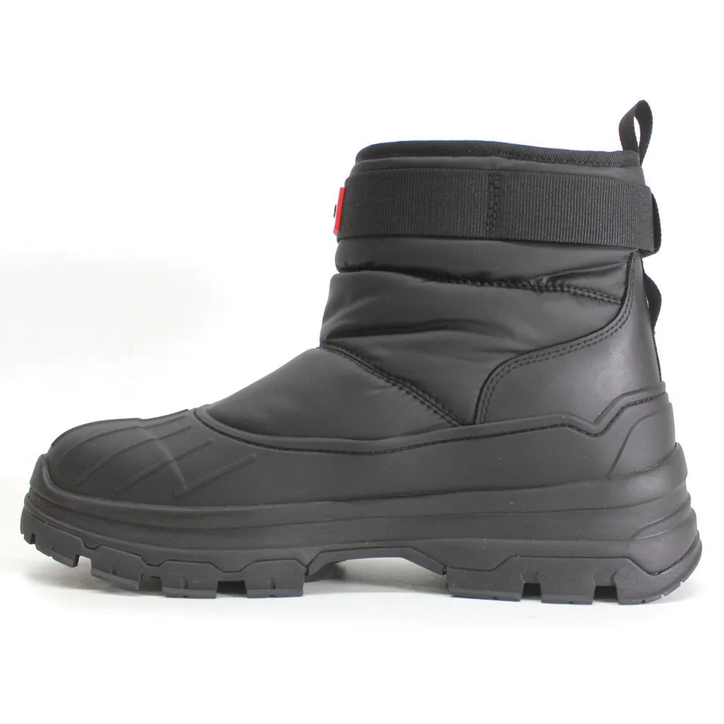 Short Buckle Synthetic Textile Women's Snow Boots