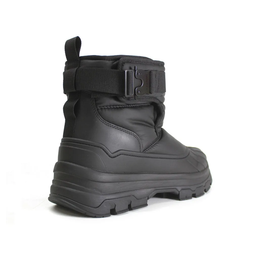 Short Buckle Synthetic Textile Women's Snow Boots