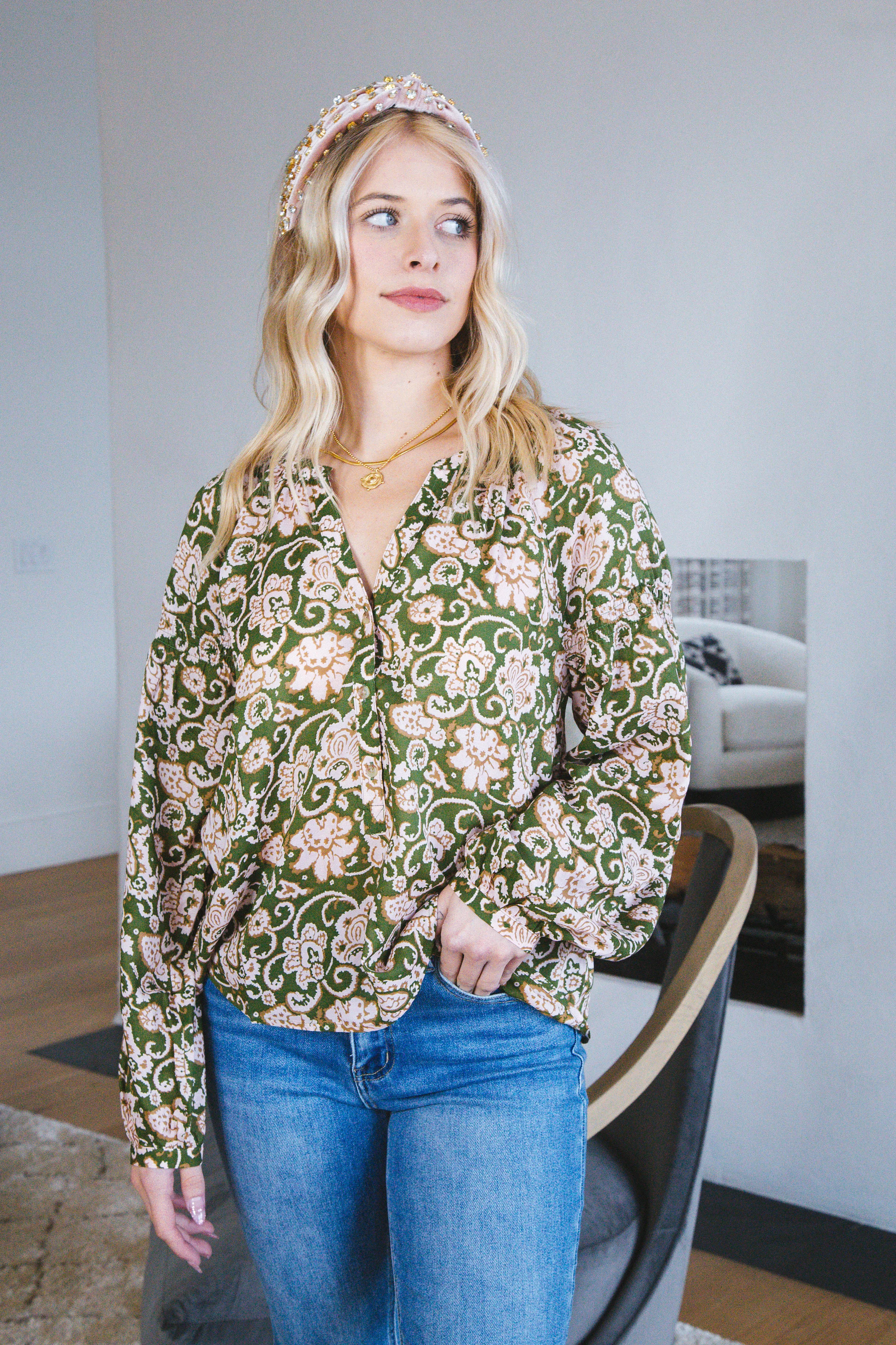 Sunday's Best Printed Blouse, Lush Flora | Sanctuary