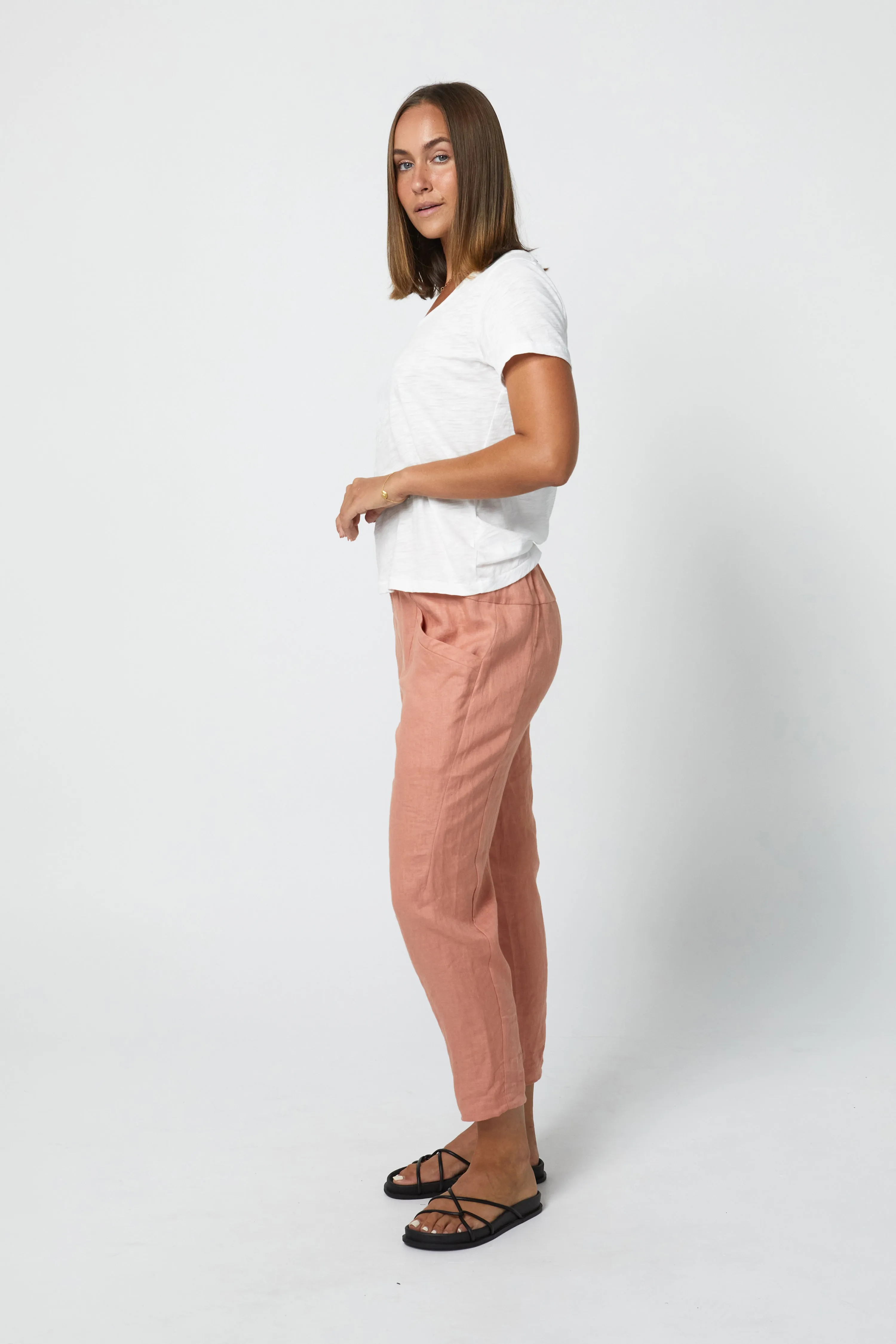 SUTTON HEMP PANT - CLAY