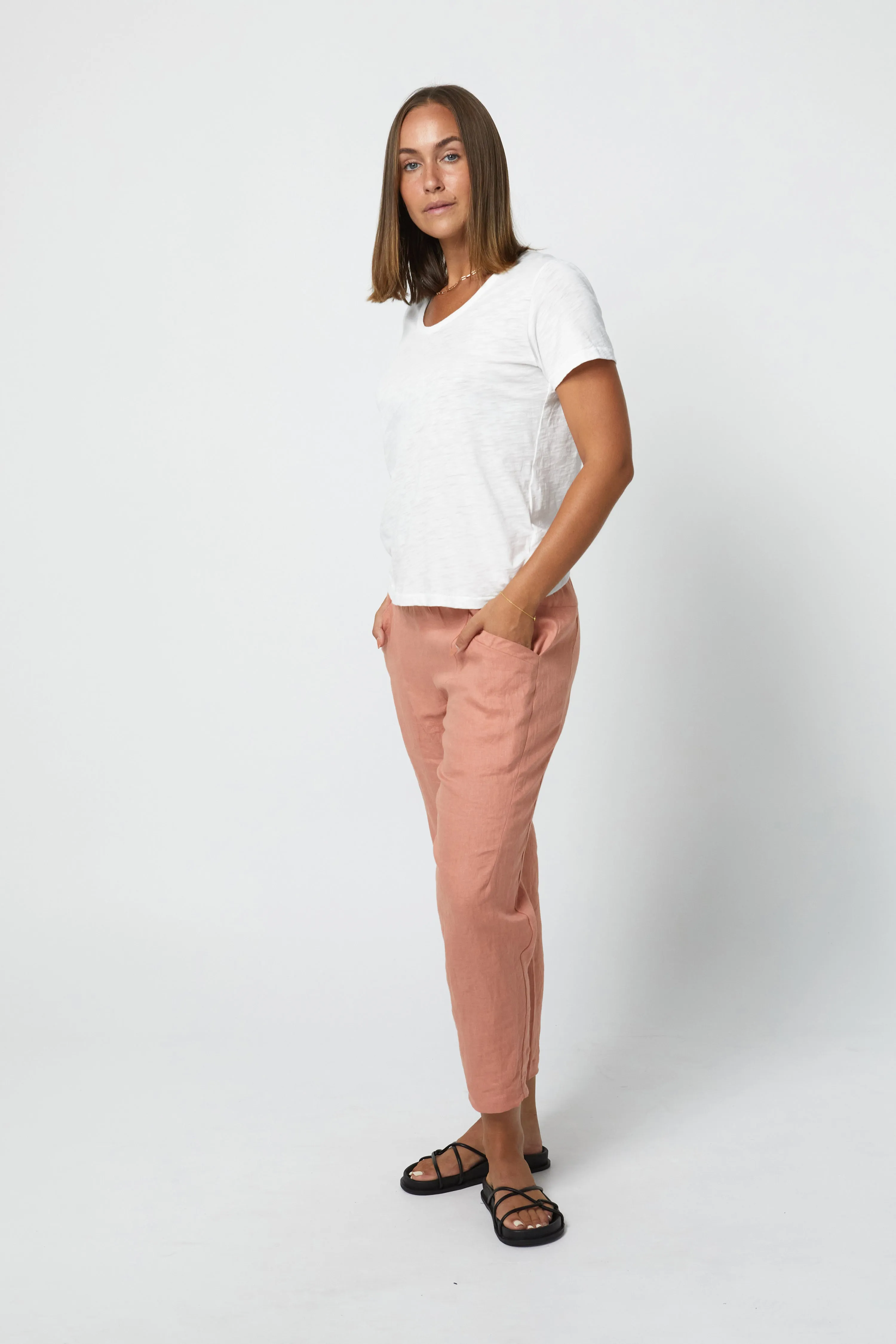 SUTTON HEMP PANT - CLAY