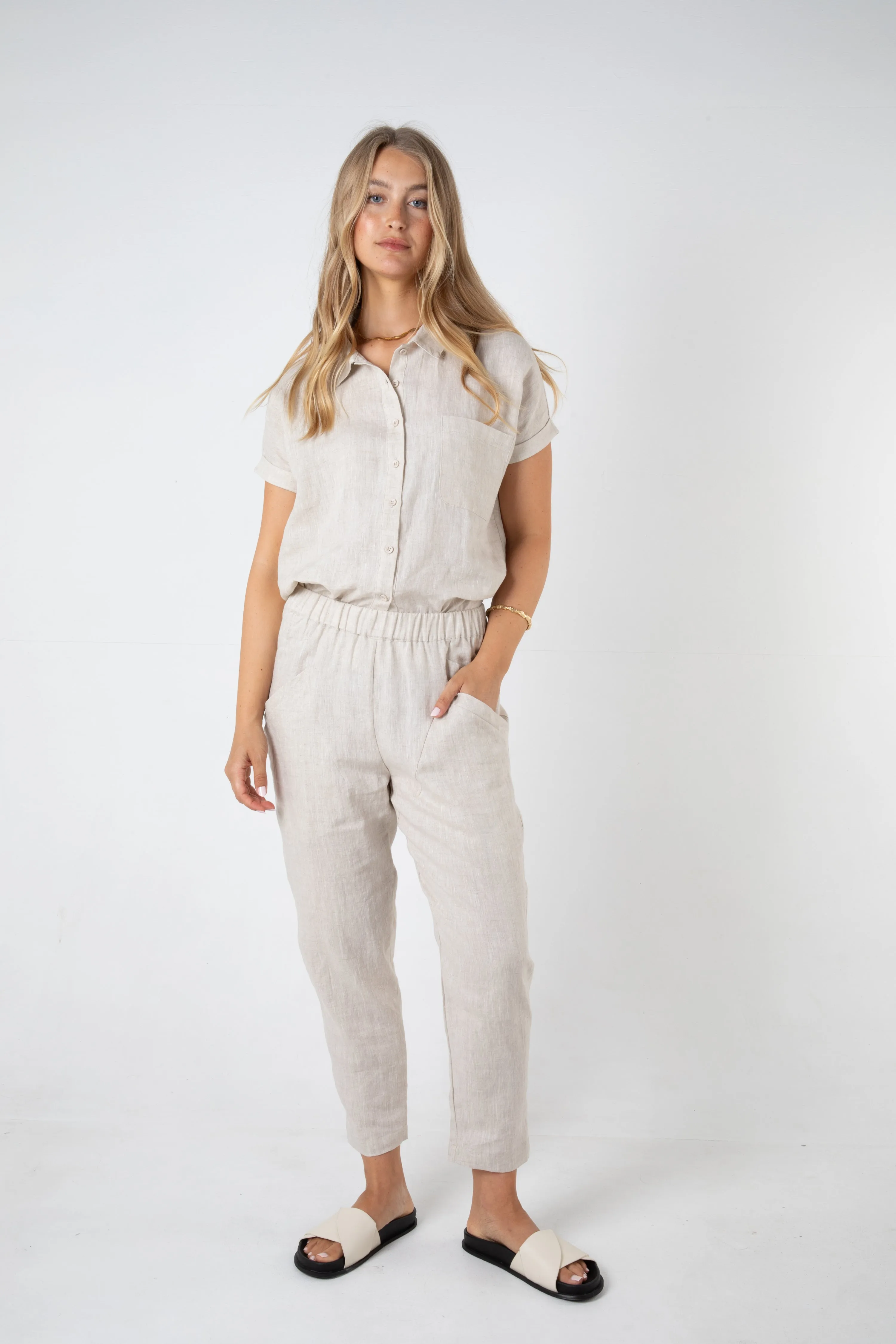 SUTTON HEMP PANT - NATURAL