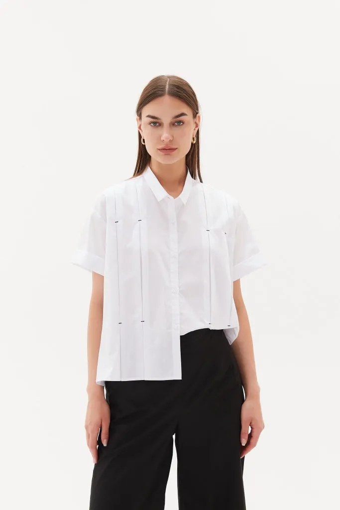 Tirelli - Inverted Pleat Detail Shirt - White