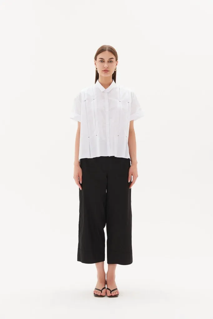 Tirelli - Inverted Pleat Detail Shirt - White