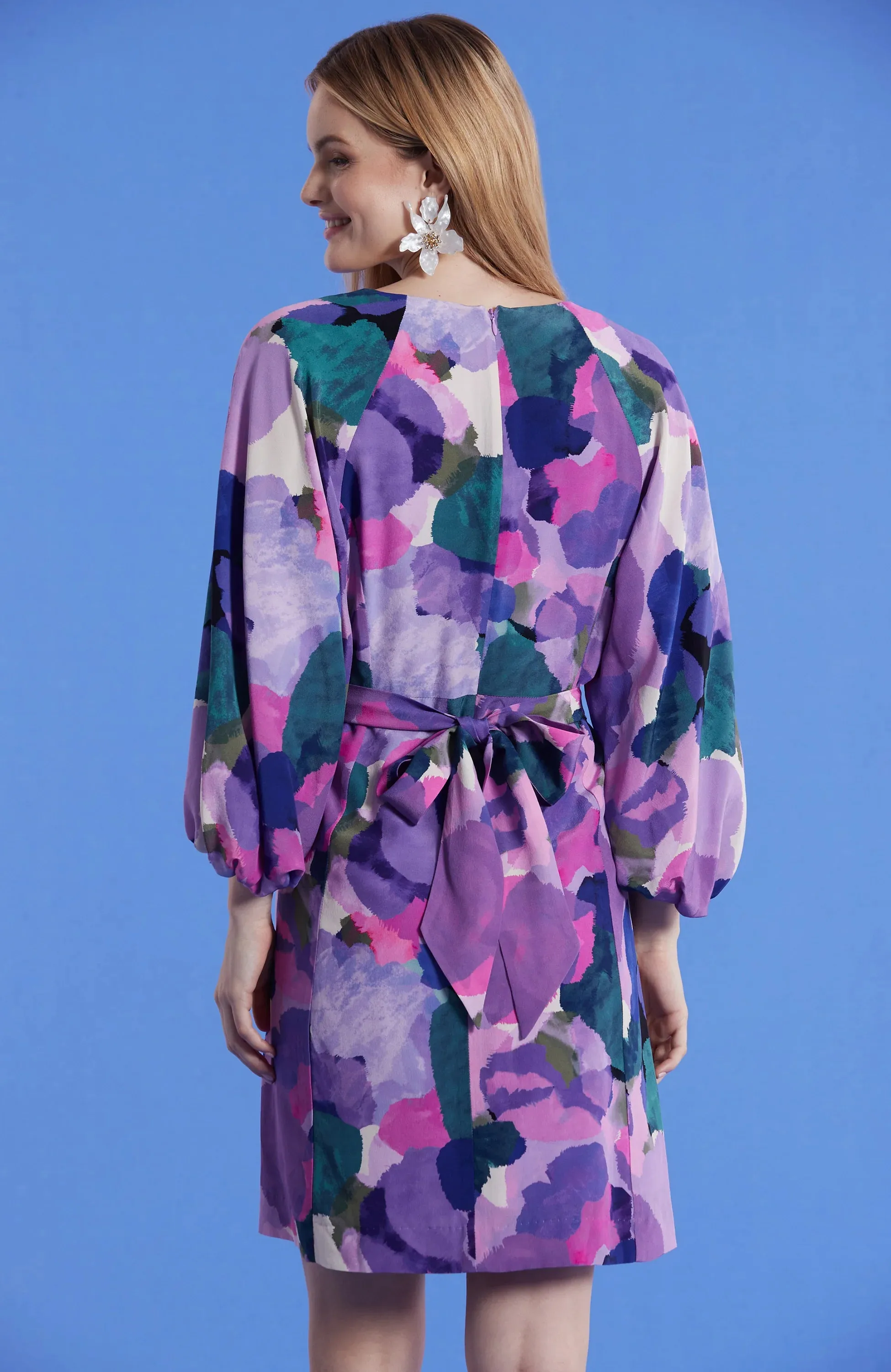 Tyler Boe Val Silk Dress - Watercolor