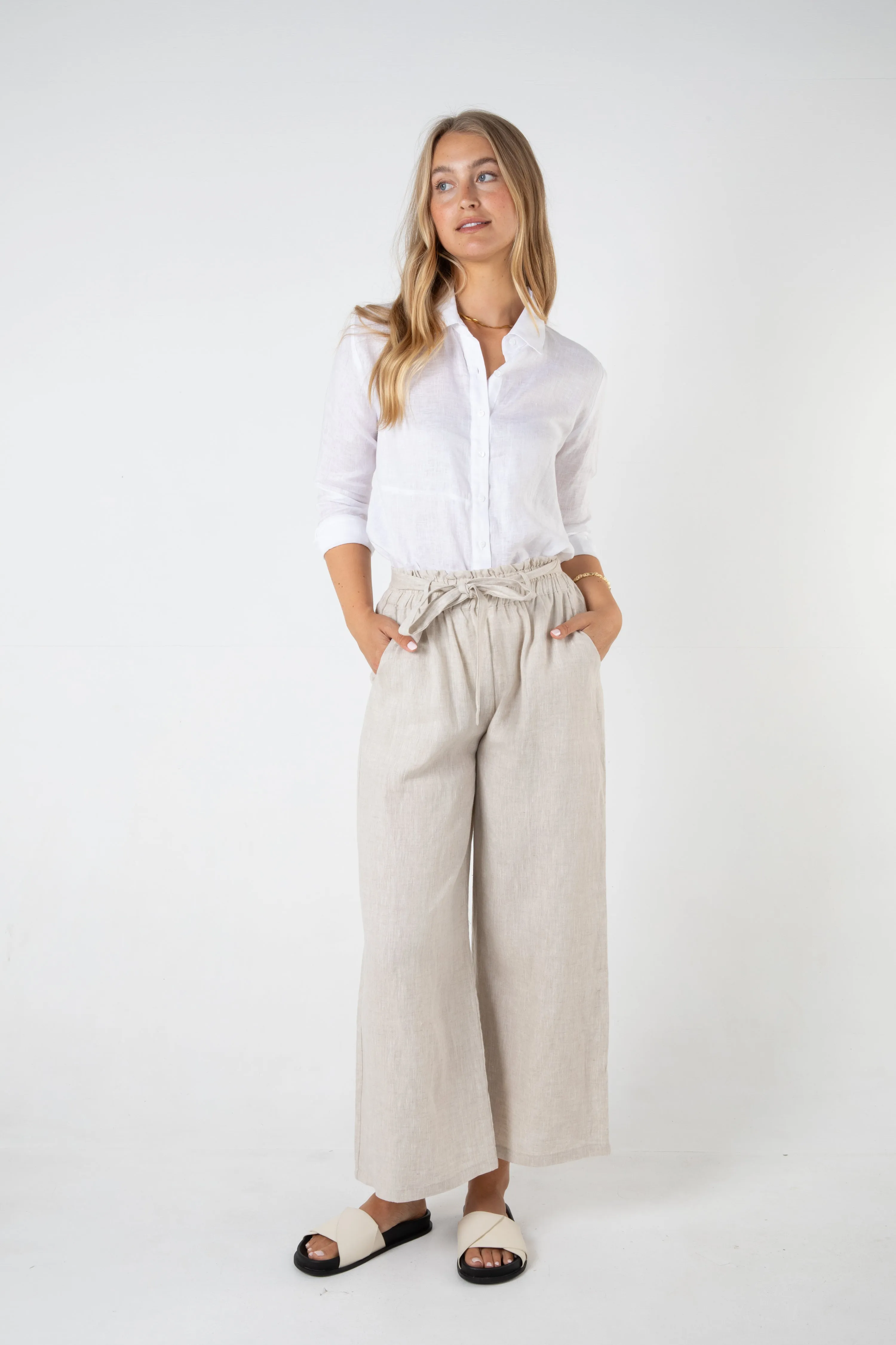 TYLER LINEN PANT - NATURAL