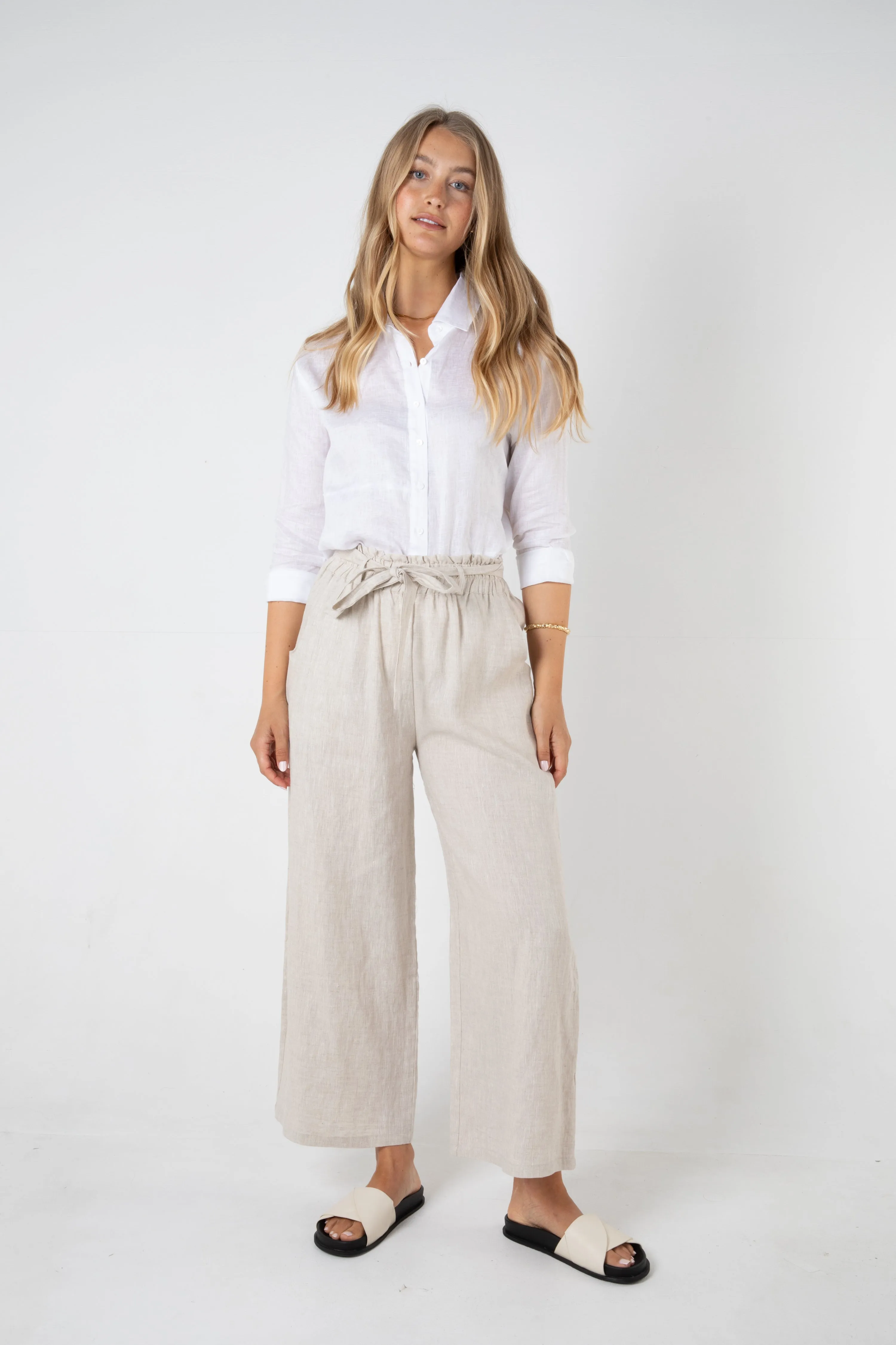 TYLER LINEN PANT - NATURAL