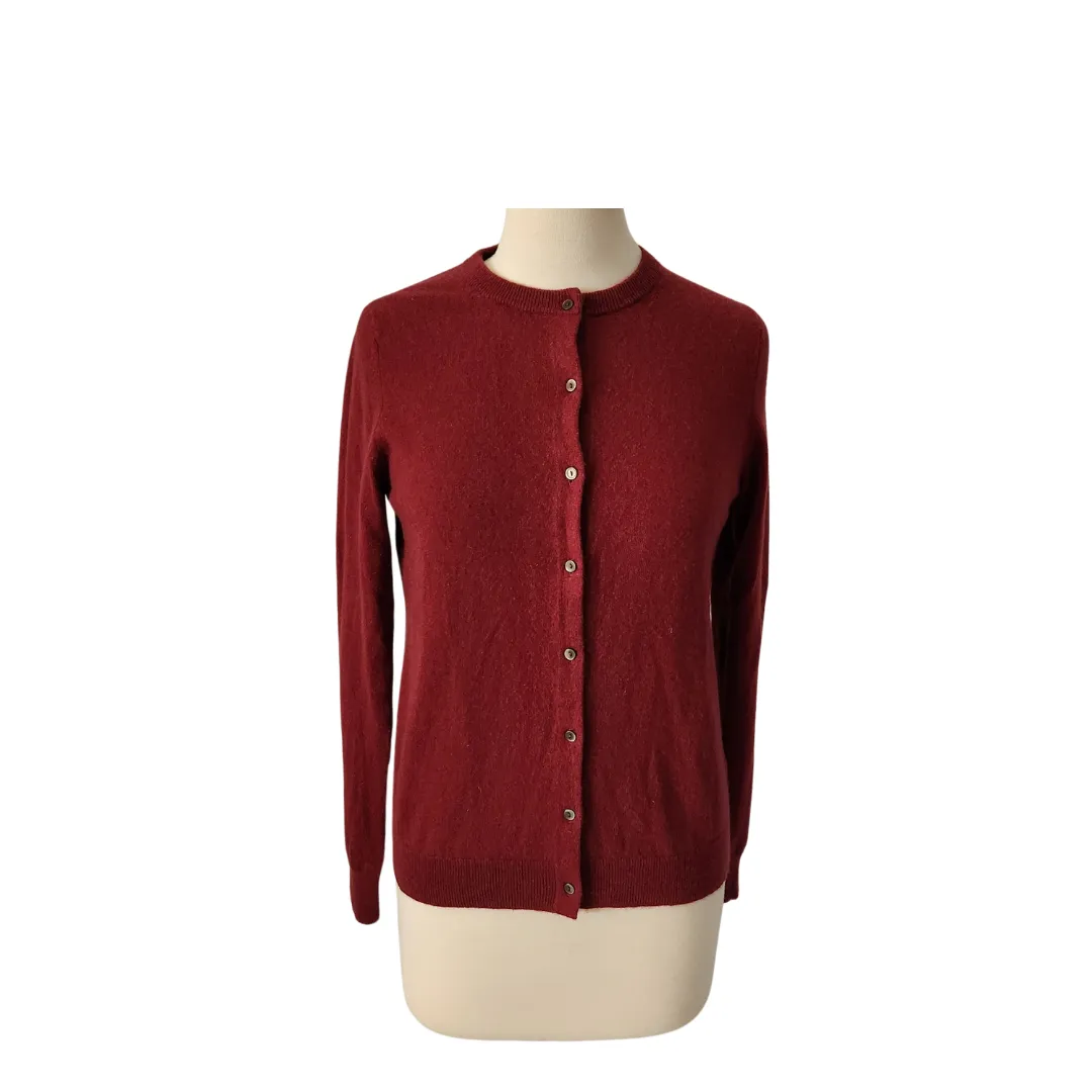 Uniqlo Red Cashmere Cardigan | Pre Loved |