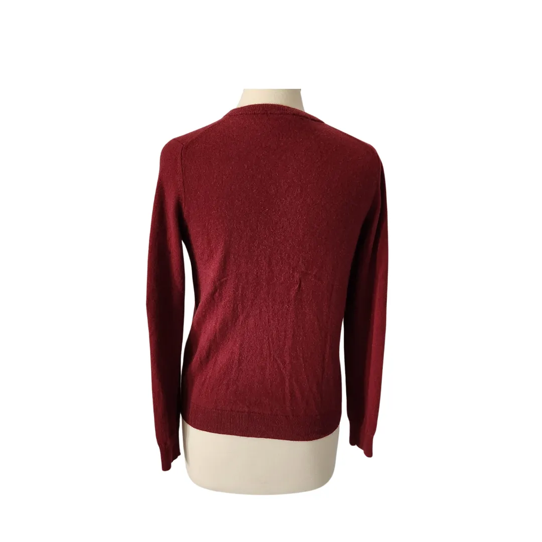 Uniqlo Red Cashmere Cardigan | Pre Loved |