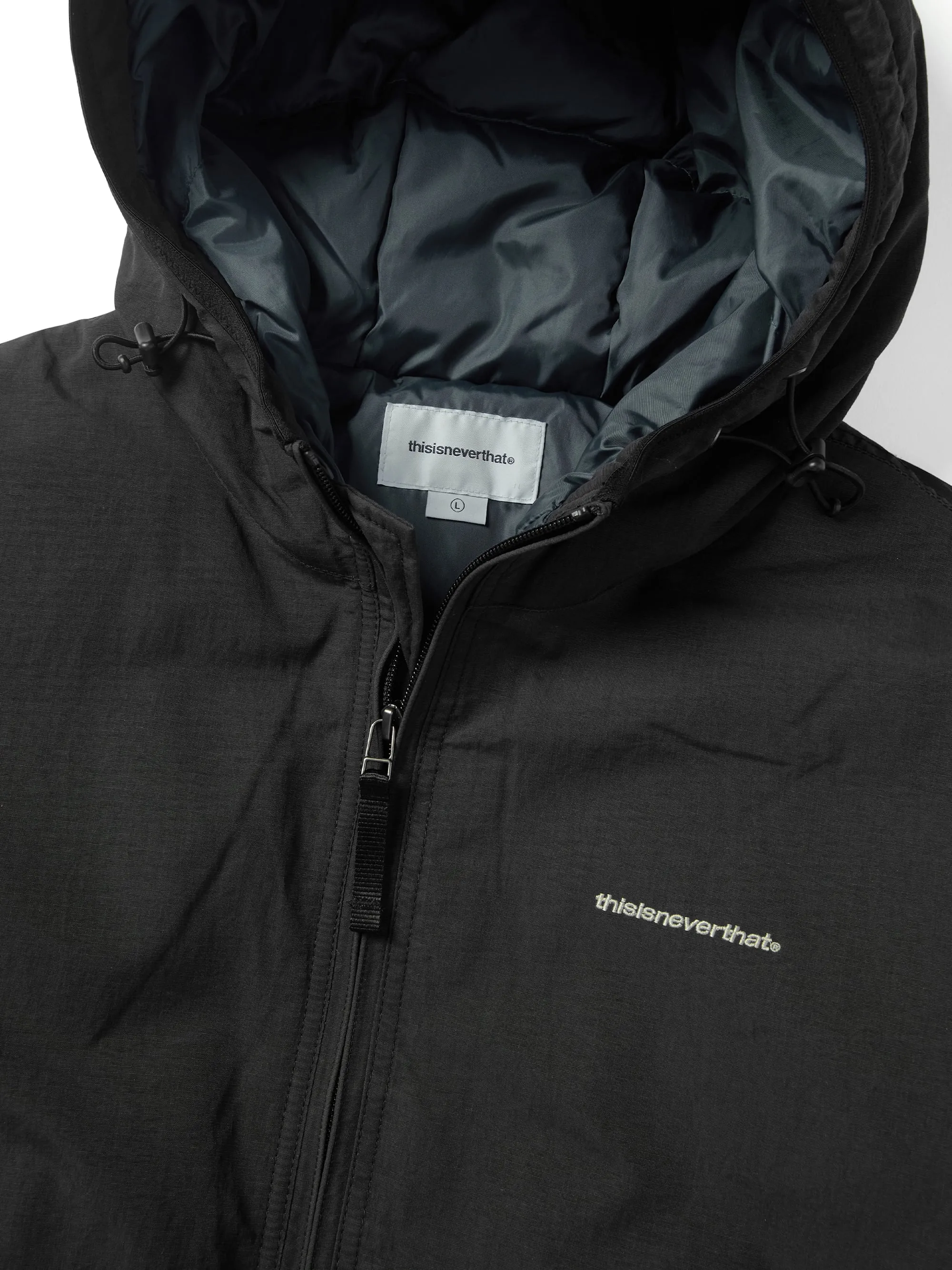 Washed Down Puffer Jacket Black / THIS IS NEVER THAT