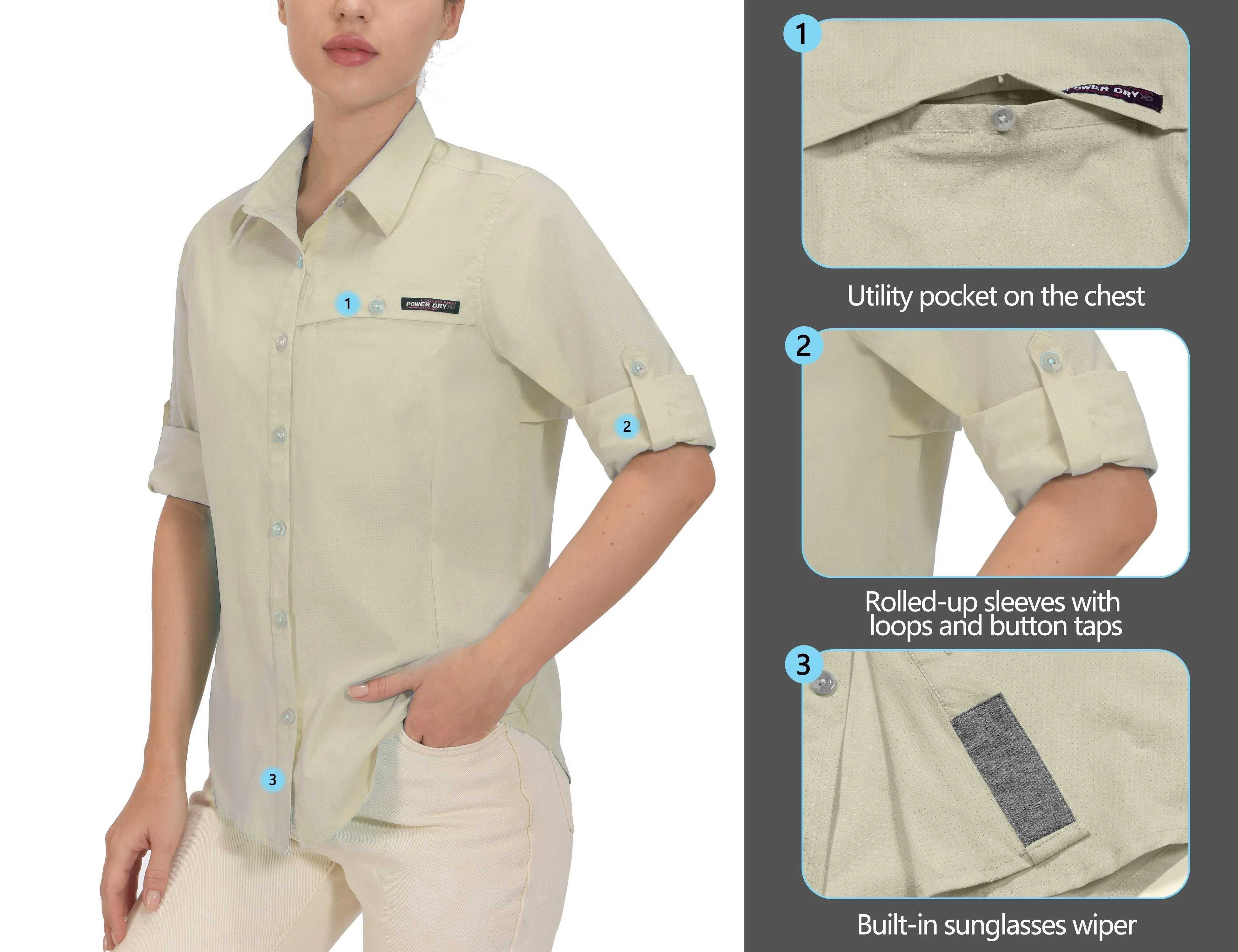 Women's UPF 50  UV Protection Air-Holes Tech Shirt