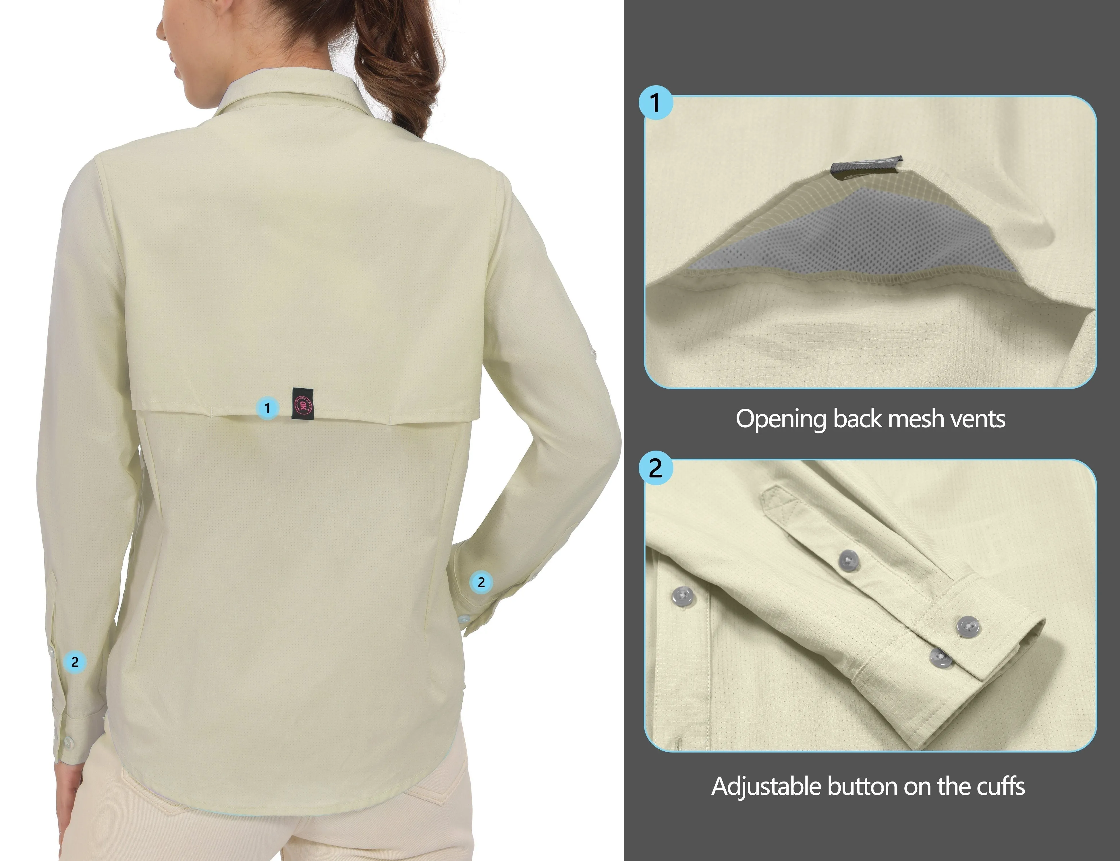 Women's UPF 50  UV Protection Air-Holes Tech Shirt