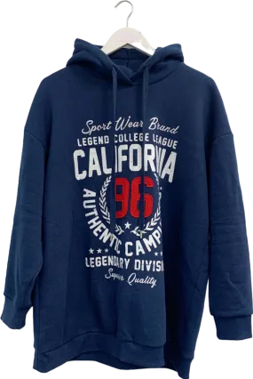 Yours Navy Blue Oversized California Hoodie UK 20